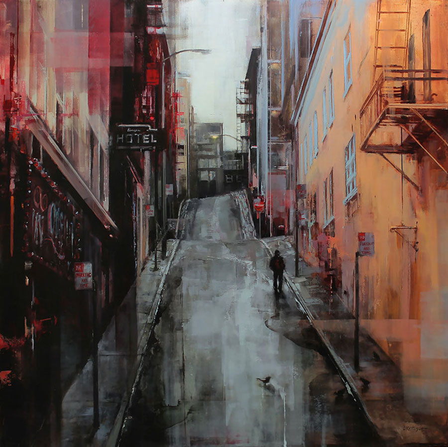Captivating City Streets Paintings-6