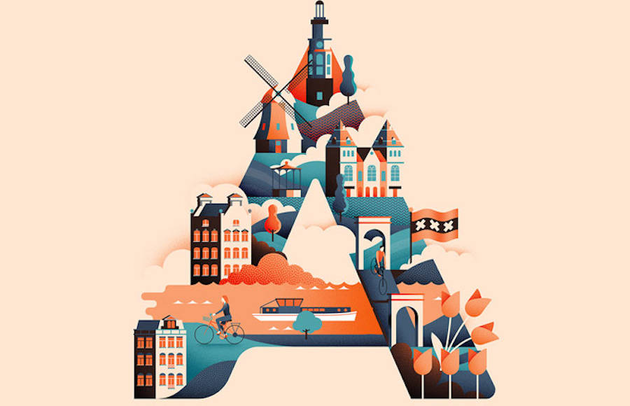 Creative Alphabet Based on Cities Around the World