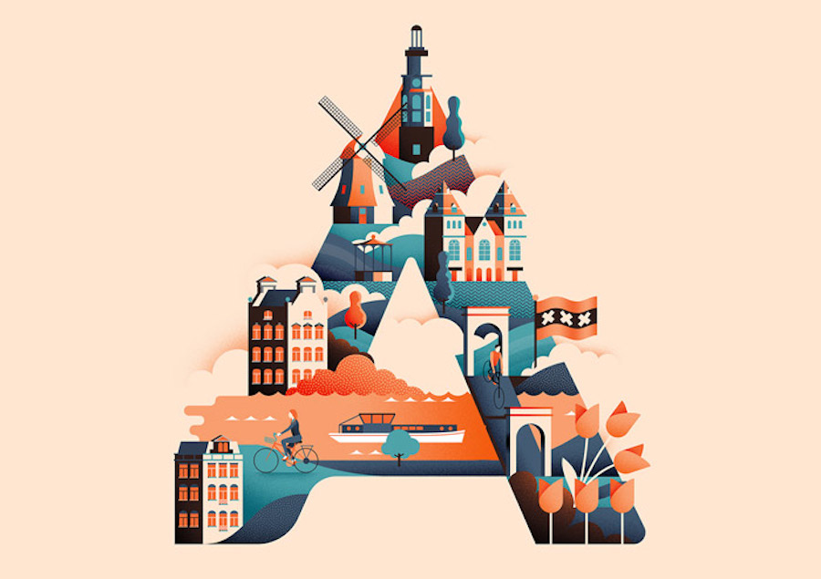 Creative Alphabet Based on Cities Around the World-0