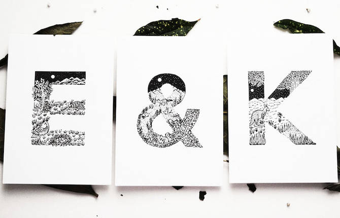 Creative Black and White Animal Alphabet