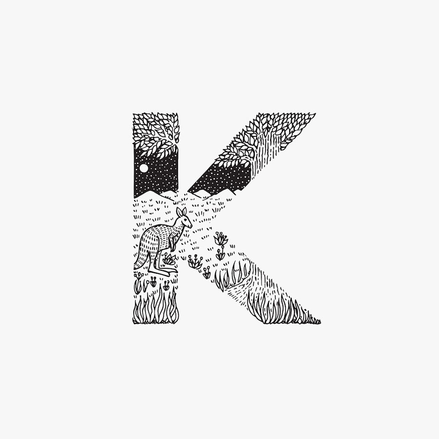 Creative Black and White Animal Alphabet-12 - copie
