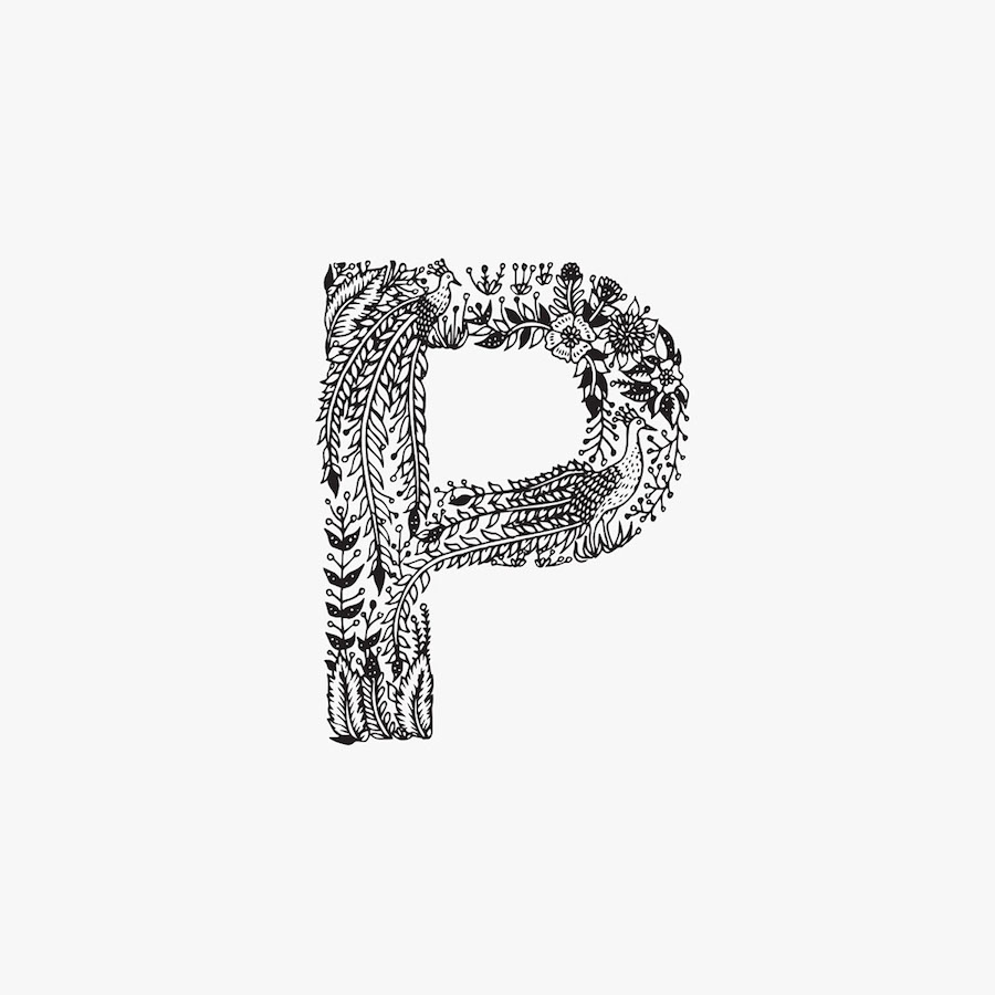 Creative Black and White Animal Alphabet-17