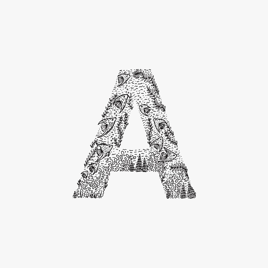 Creative Black and White Animal Alphabet-2