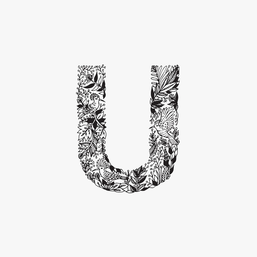 Creative Black and White Animal Alphabet-22