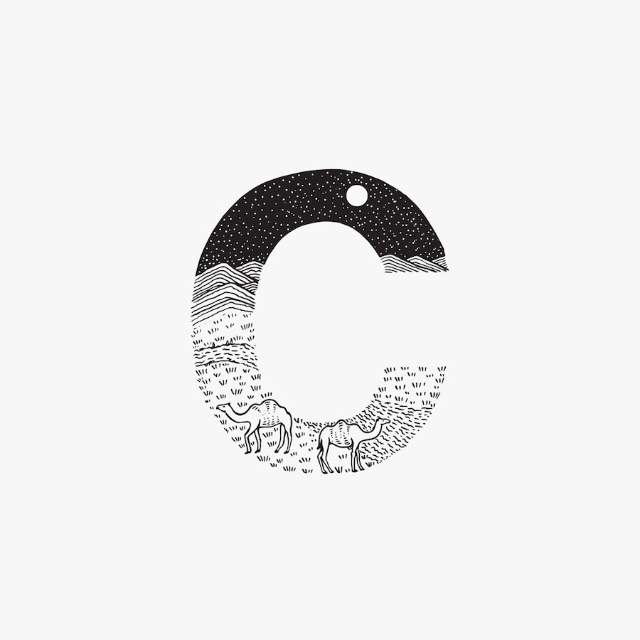 Creative Black and White Animal Alphabet-4 - copie