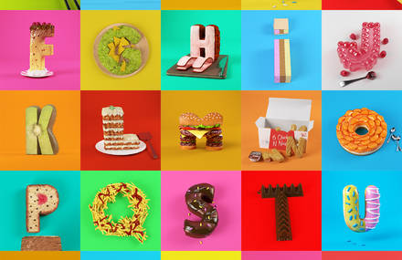 Appetizing 3D Food Alphabet