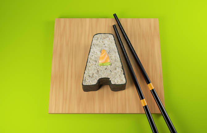Appetizing 3D Food Alphabet