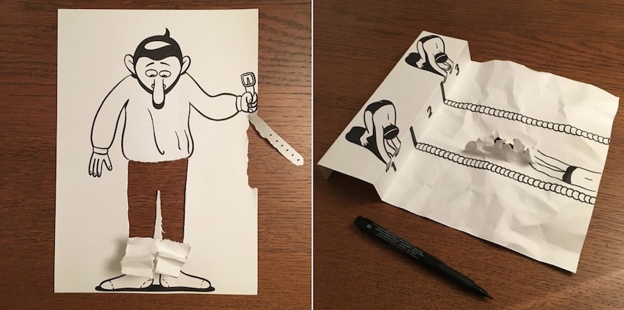 Inventive and Hilarious 3D Paper Cuts-0