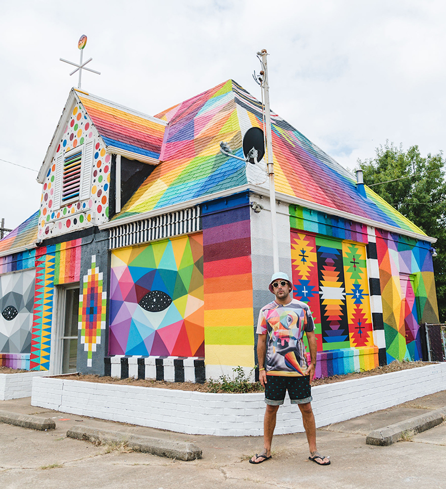New Multicolored Artwork on a House by Okuda-8