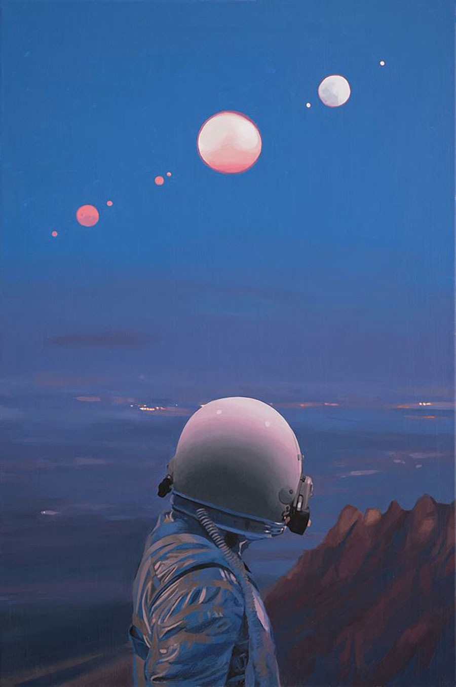 Paintings of Astronaut Unusual Scenes-8