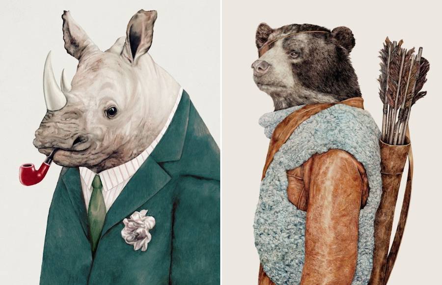 Trendy and Funky Animal Illustrations