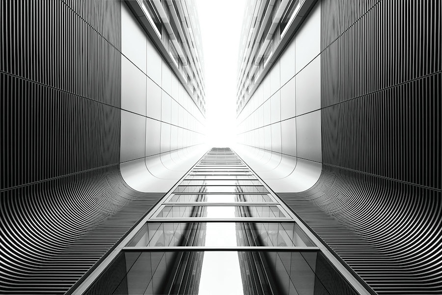 Uncluttered Black and White Architecture Photography-1