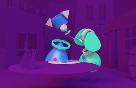 Disney&rsquo;s Classic with Geometrical Abstract Shapes
