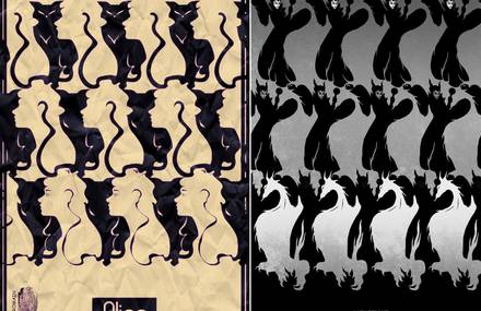 Illustrative Posters in Tribute to Disney Characters and Escher’s Art