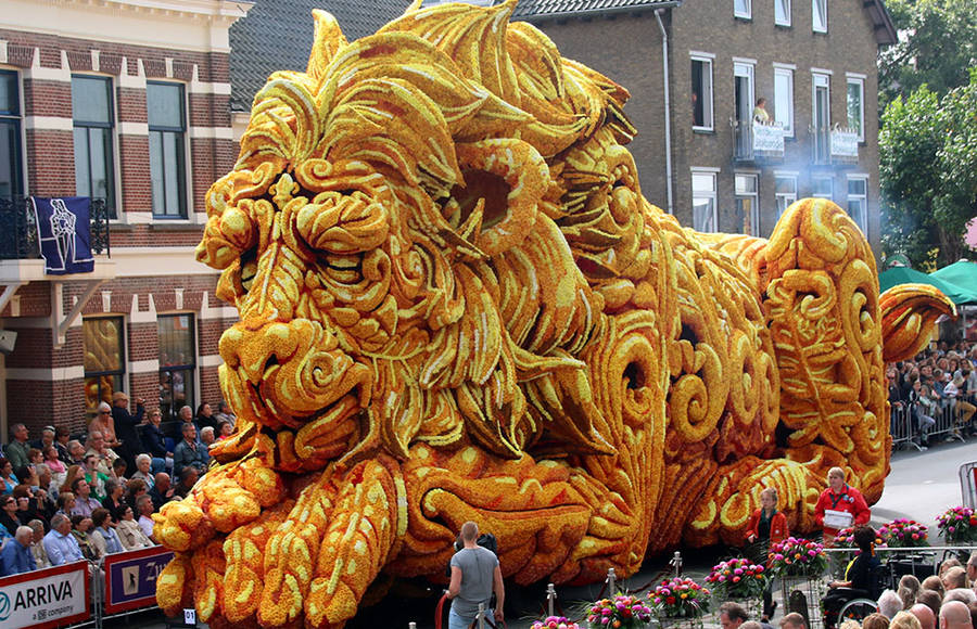 Beautiful Floats for the Annual Corso Zundert Flower Parade