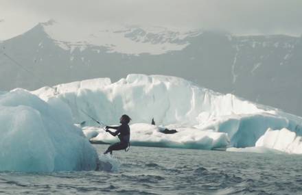 Breathtaking Kitesurf Session in Iceland