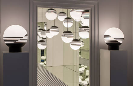Visual Installation of Pendant Lights in London Store