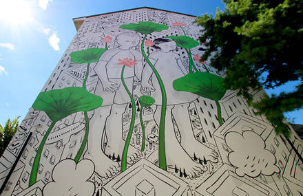 New Painted Mural in Italy by Millo