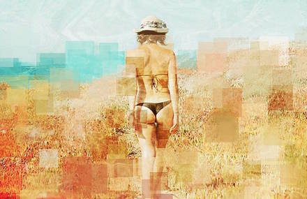 Pixelated-Like Pin-Ups Portraits