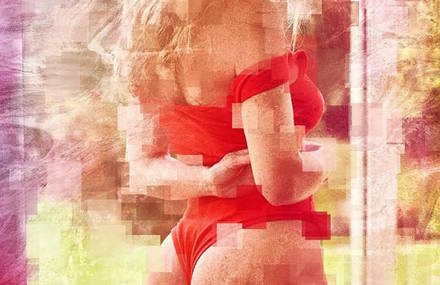 Pixelated-Like Pin-Ups Portraits