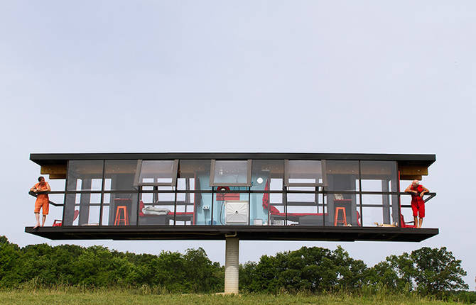Pivoting Architectural Structure by Alex Schweder & Ward Shelley