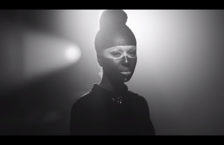 Luminous Black and White Dance Clip