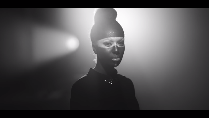 Luminous Black and White Dance Clip