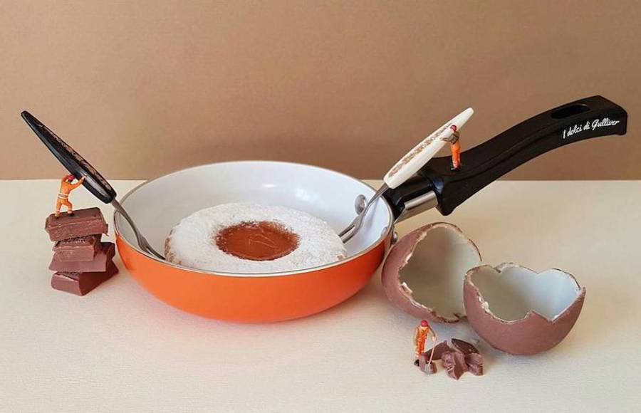 Funny Miniature Scenes with Desserts