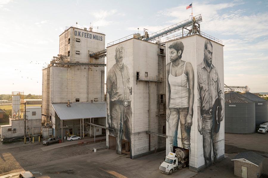 Gigantic and Realistic Mural Portraits in Arkansas-0
