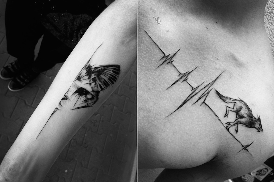 Impressive Black and White Sketch Tattoos-1