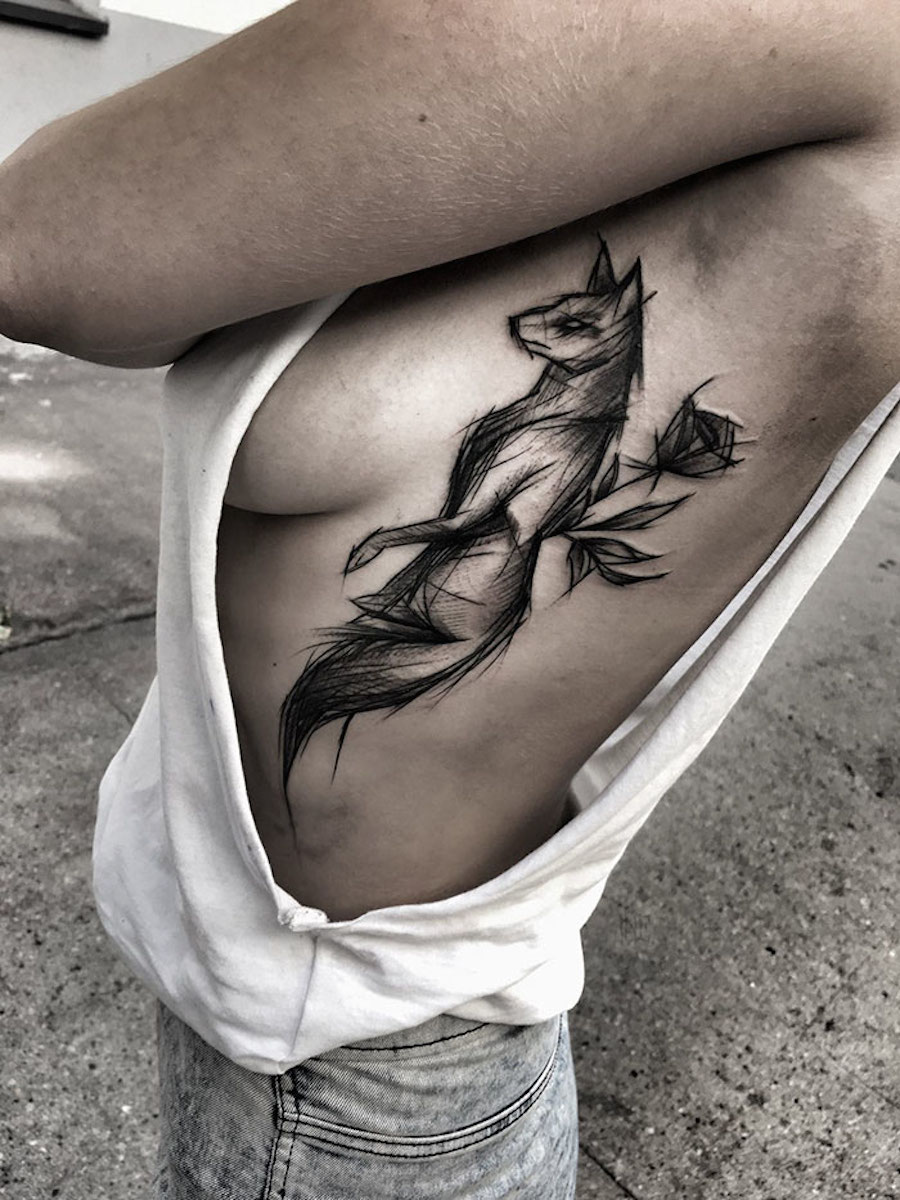 Impressive Black and White Sketch Tattoos-10