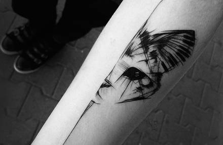 Impressive Black and White Sketch Tattoos