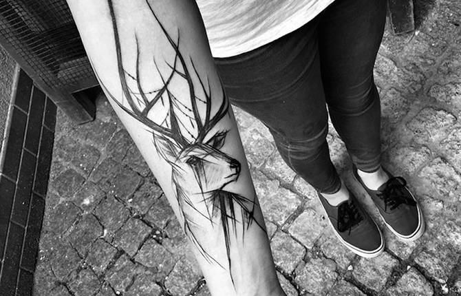 Impressive Black and White Sketch Tattoos