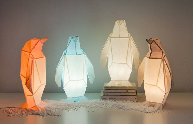 Origami-Inspired Wildlife Paper Lamps