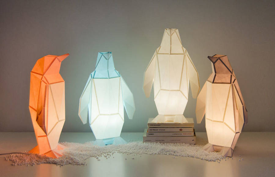 Origami-Inspired Wildlife Paper Lamps