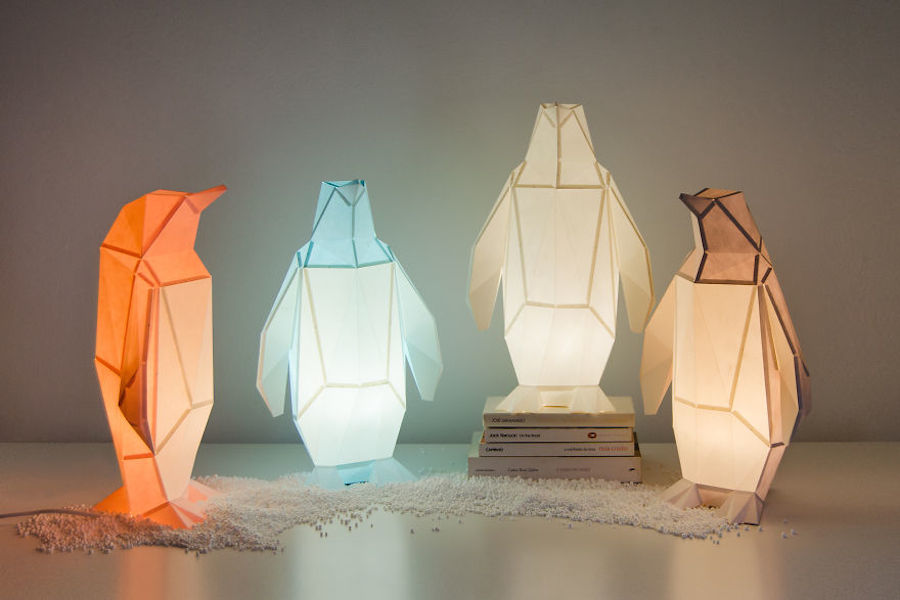 Origami-Inspired Wildlife Paper Lamps-0
