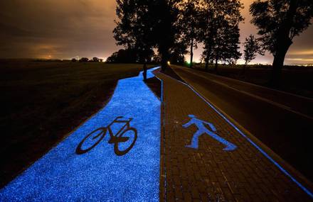 Phosphorescent Cycle Path in Poland