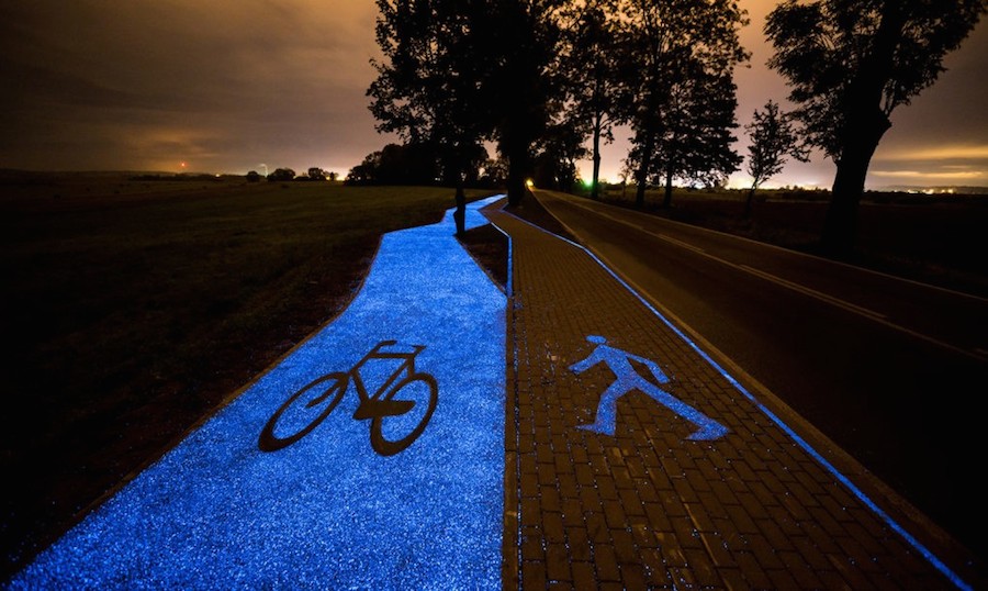 Phosphorescent Cycle Path in Poland-1