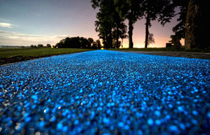 Phosphorescent Cycle Path in Poland