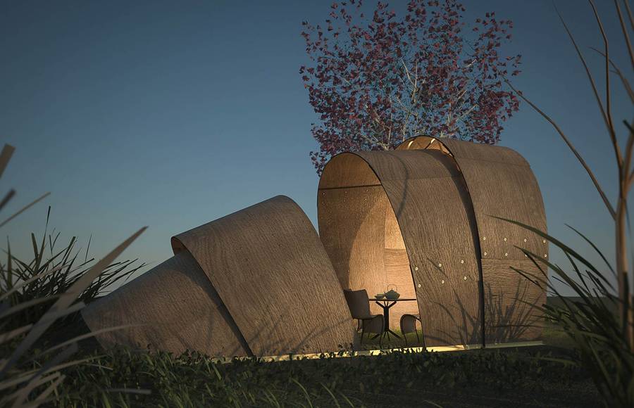 The Armadillo Tea Pavillon designed by Ron Arad