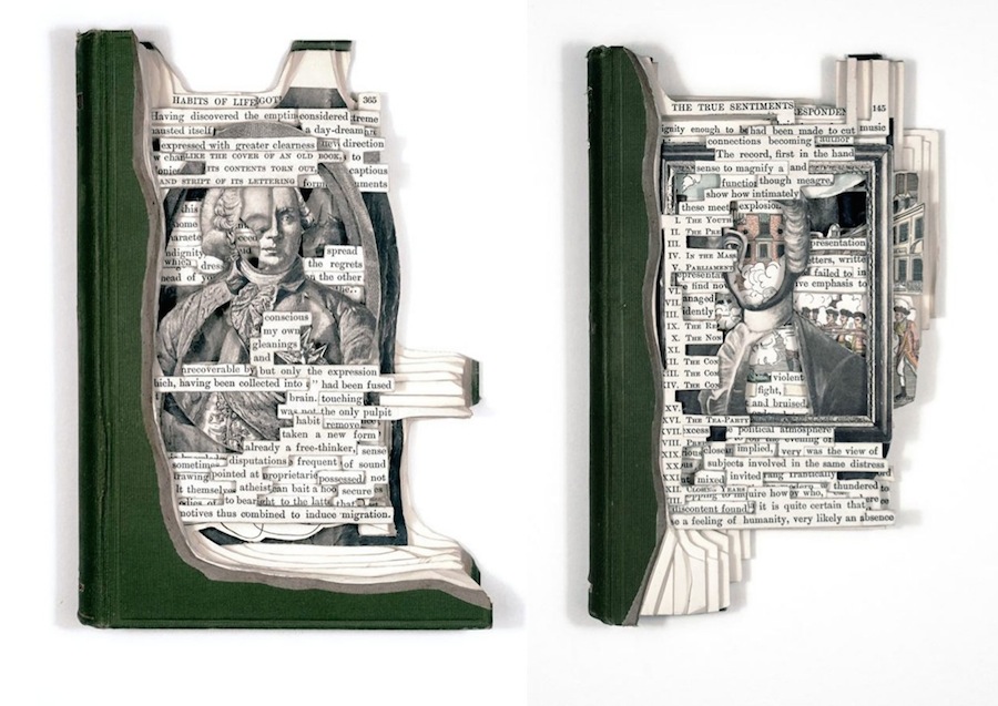 Superb Portrait Book Sculptures by Brian Dettmer-0