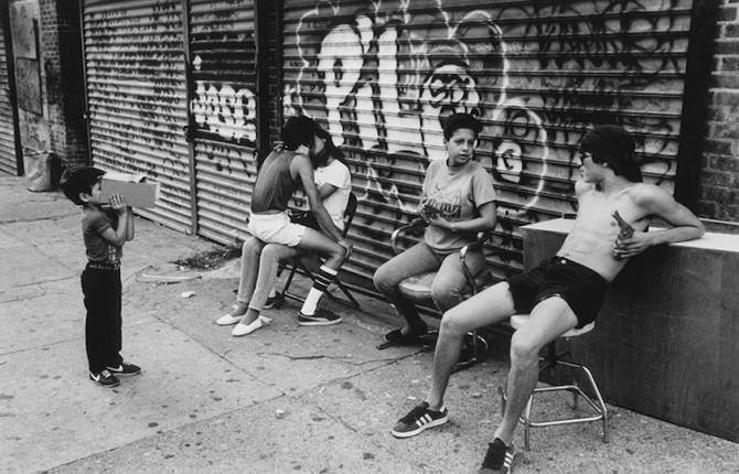 Touching Black and White Pictures of Children from the Bronx