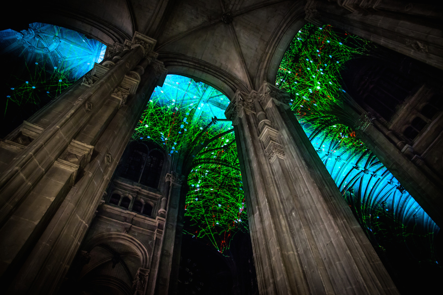 Virtual Reality Sky on a Church Ceiling in Paris-0