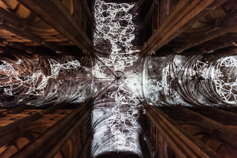 Virtual Reality Sky on a Church Ceiling in Paris-1