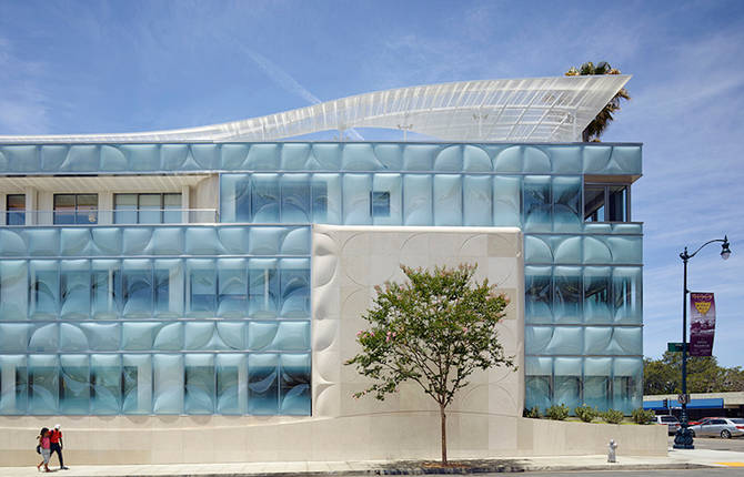 Office Building with Textured Glazing in California