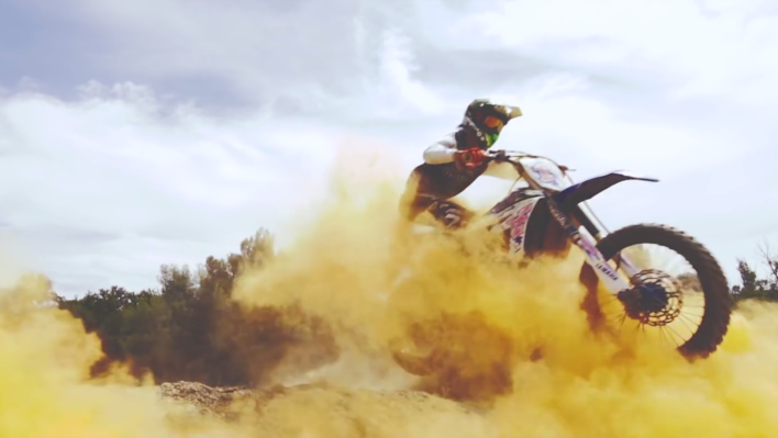 Colorful Motorbike Ride Session