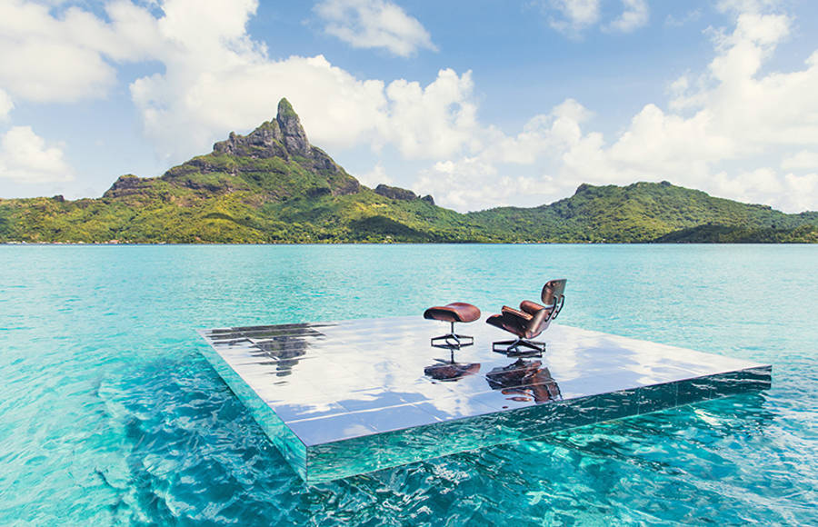 Unexpected Furniture Mirror Setting in Polynesia