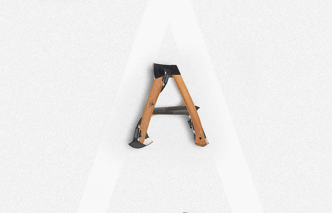 Alphabet Letters Created with Objects