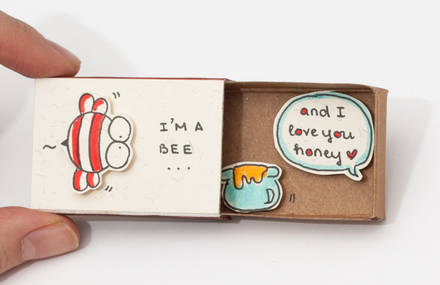 Cute Matchboxes to Profess Love