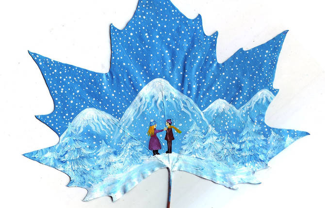 Mystical Paintings on Fallen Leaves